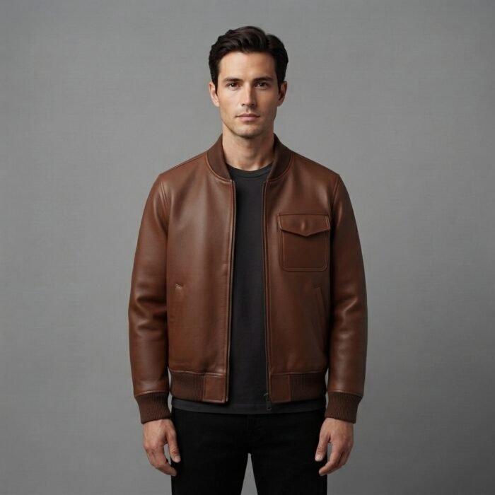 Men's Brown leather Jacket